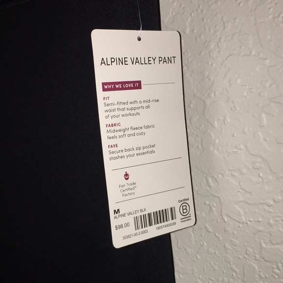 Athleta Pants & Jumpsuits Athleta Black Fleecelined Alpine Valley